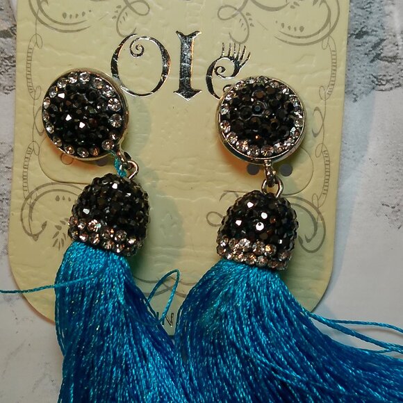 Two Toned Blue statement necklace (420) - Picture 12 of 16